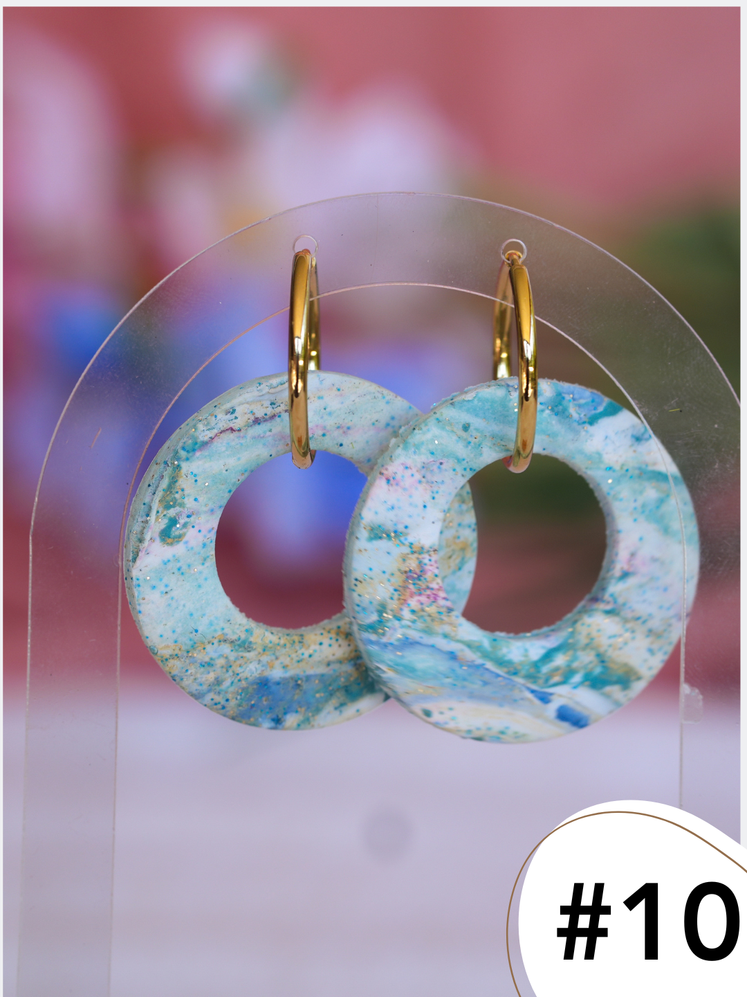 Interchangeable Polymer Clay Hoop Charms | Mix & Match Earring Dangles