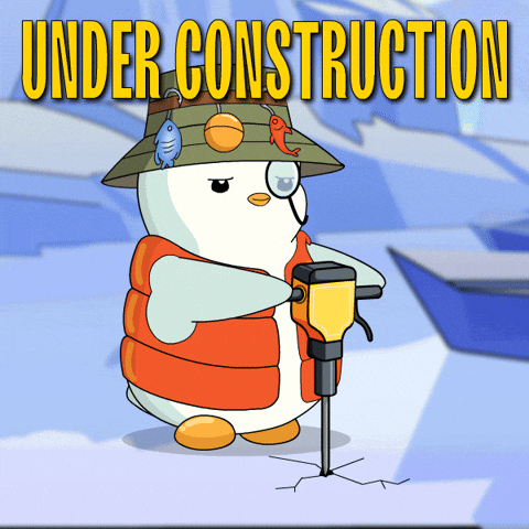 Under Construction Penguin GIF by Pudgy Penguins.gif