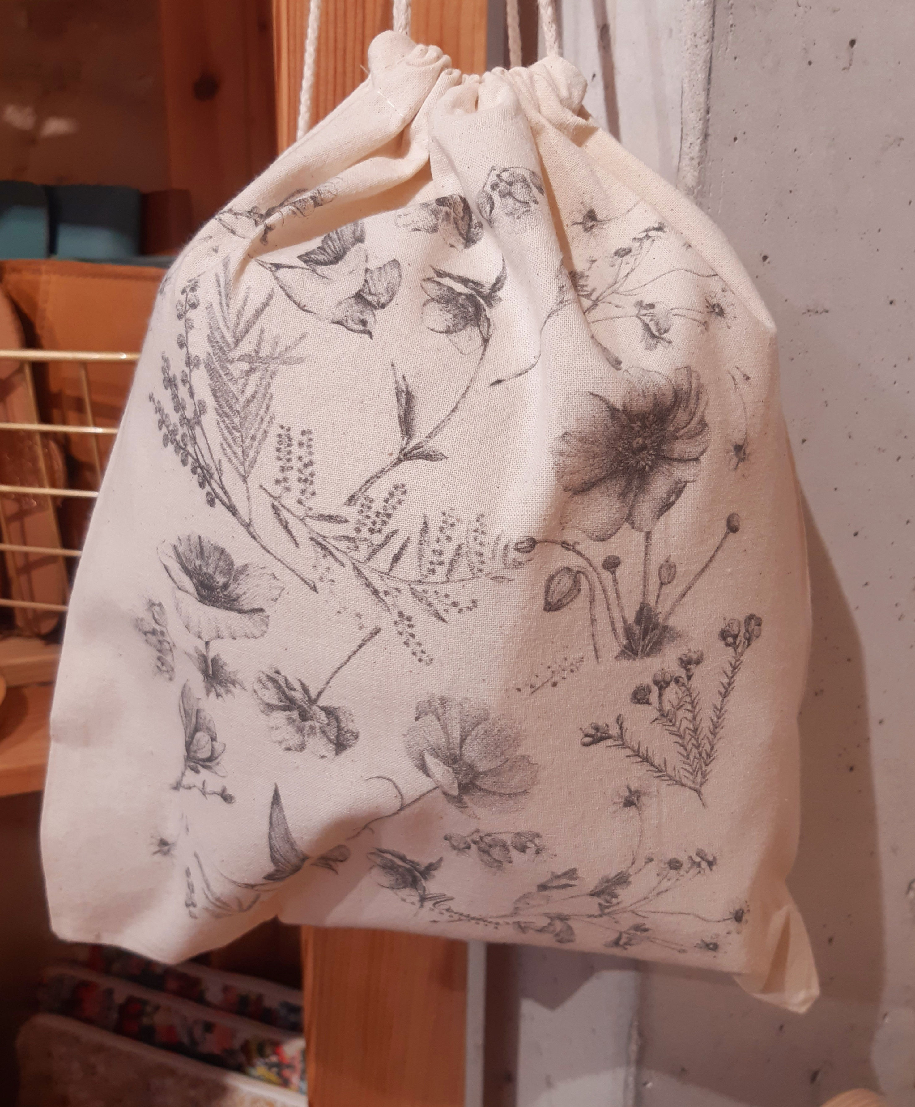 Pochon de rangement coton.