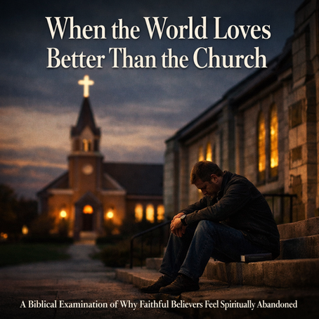 Man feeling alone outside a church