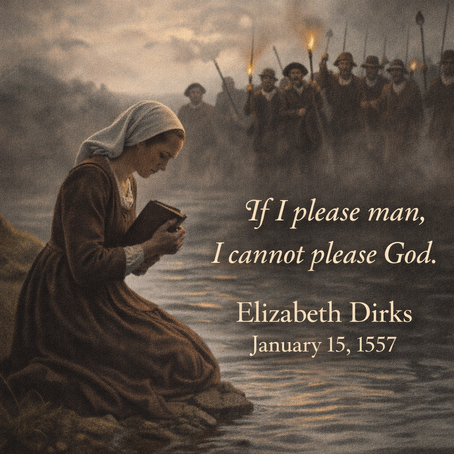 Woman praying by the water 