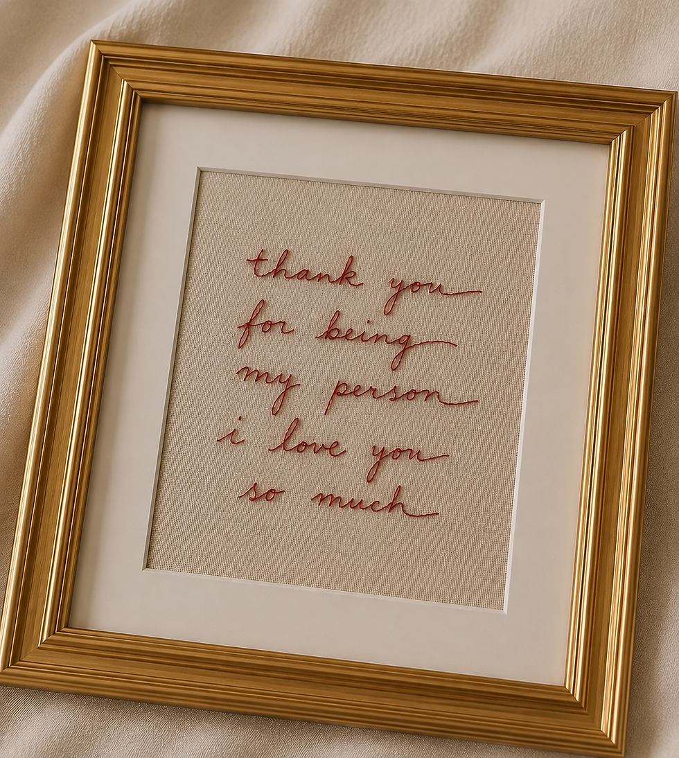 Thumbnail: Custom Handwriting Stitched Keepsake