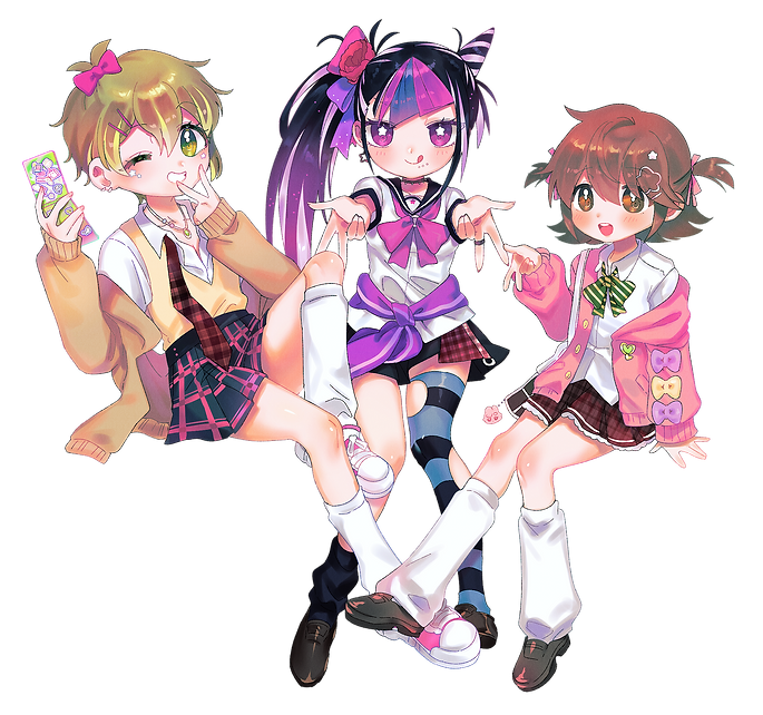 갸루론파_토야_아마미 란타로, 후지사키 치히로, 미오다 이부키.png