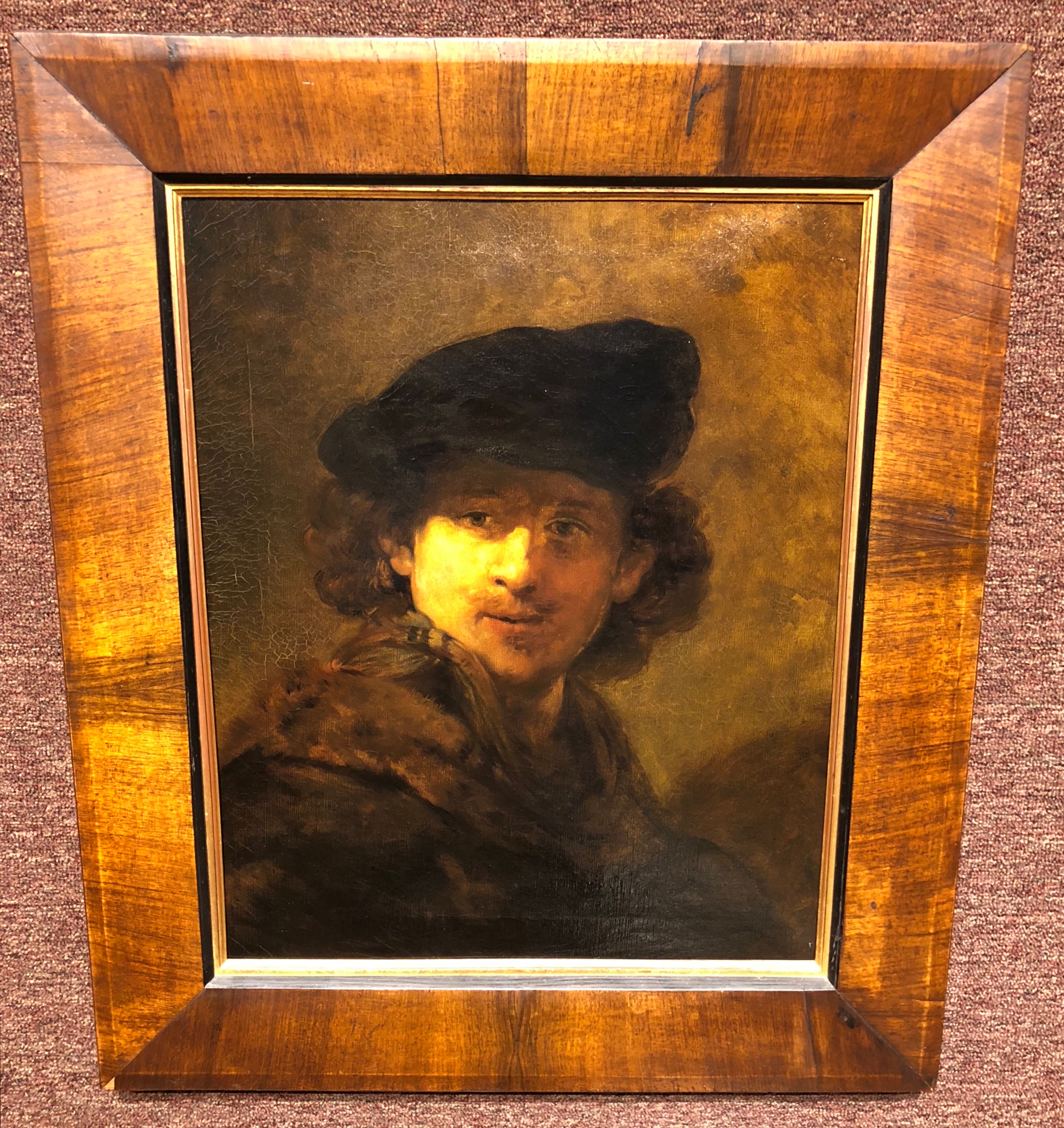 Rembrandt Self Portrait , Unsigned, After Rembrandt 