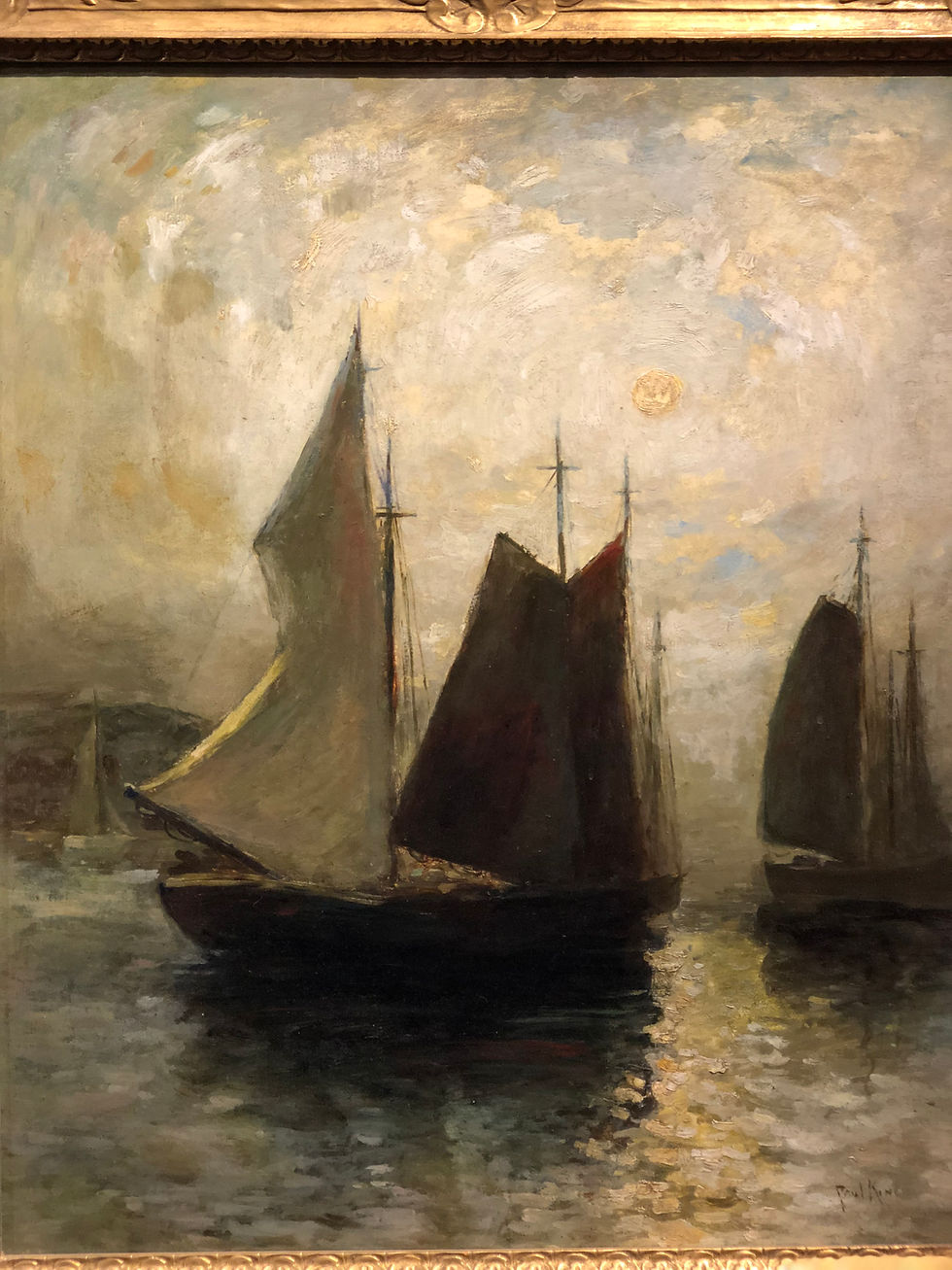Thumbnail: “*SOLD* Sailboats in the Moonlight”