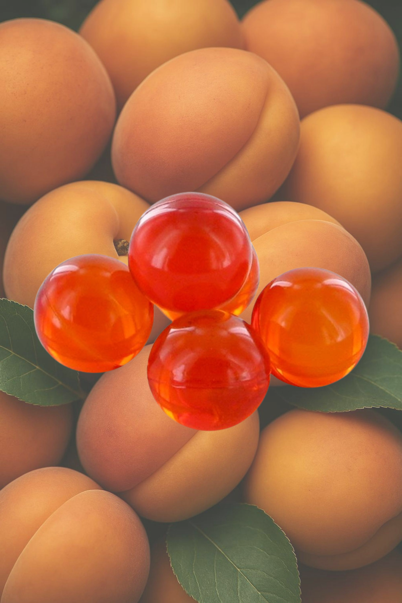 Perle de bain ronde - Abricot