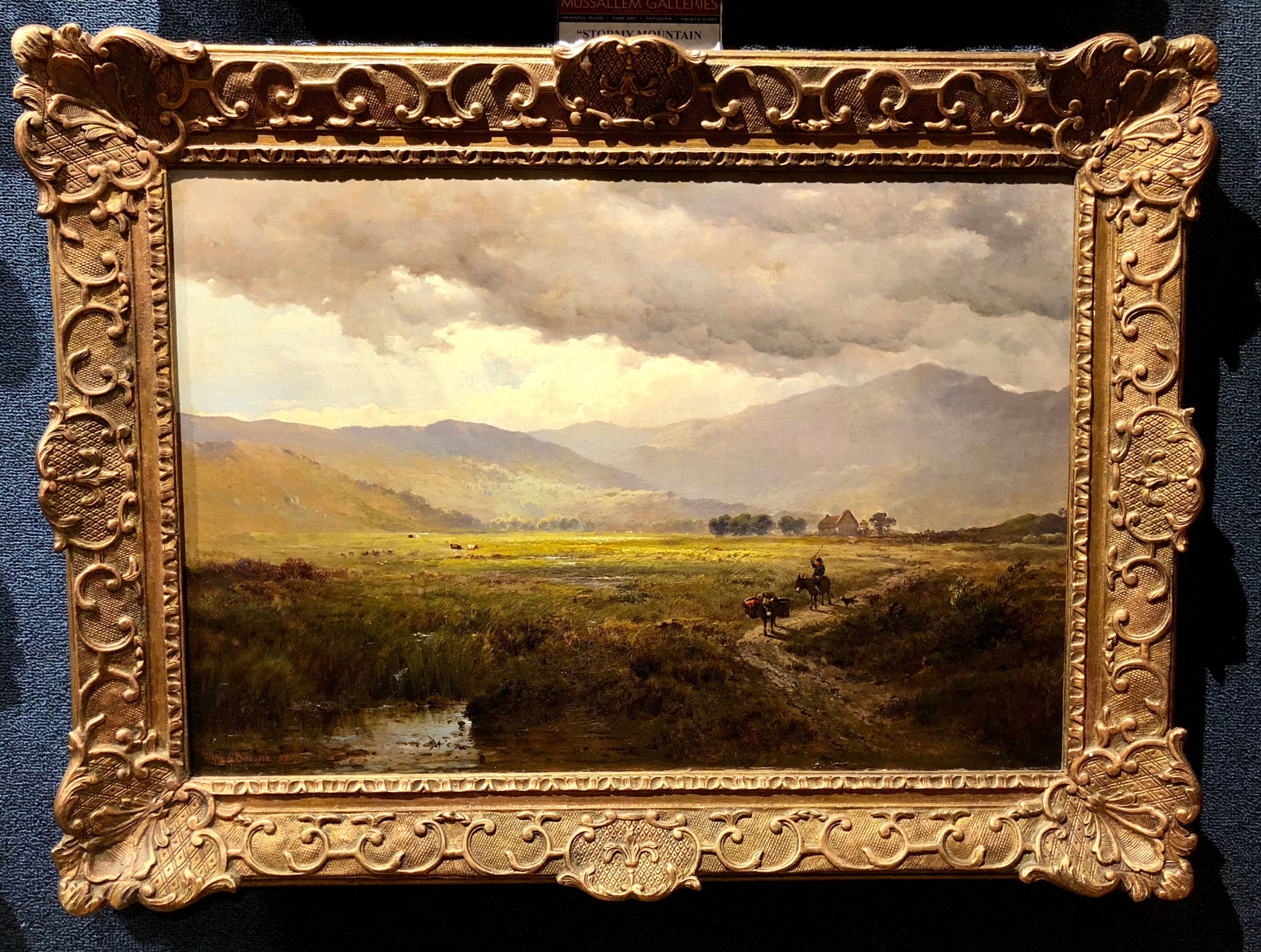“*SOLD* “Stormy Mountain Scene” By: Alfred De Breanski 