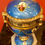 Thumbnail: Antique Austrian Gilt Translucent Enamel Clock