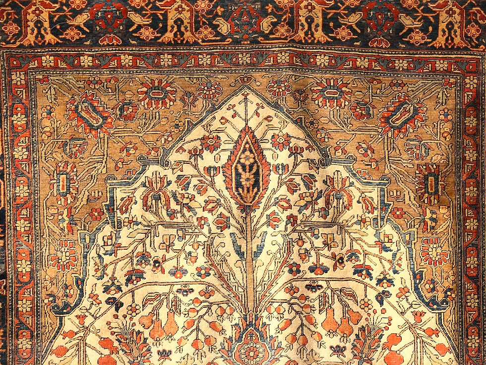 Thumbnail: Antique Mohtasham Kashan Prayer Rug