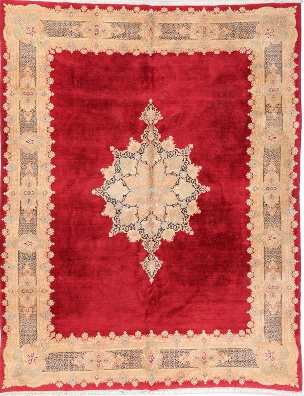 7’10”X10’1” Antique Atiyeh Persian Kerman