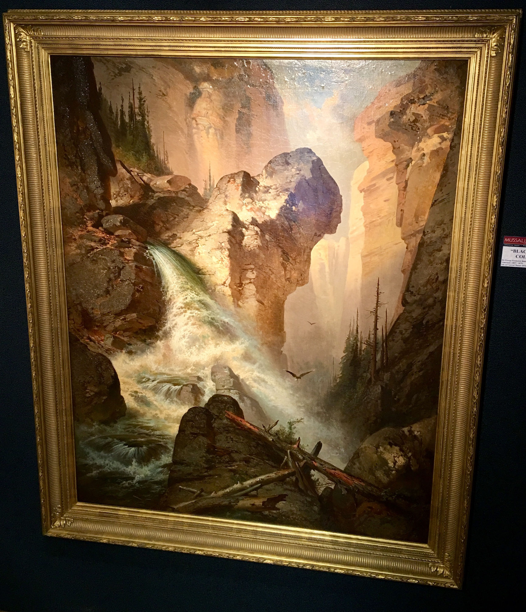 *SOLD* Black Canyon Colorado By: George Frederick Bensel American- 1837-1879