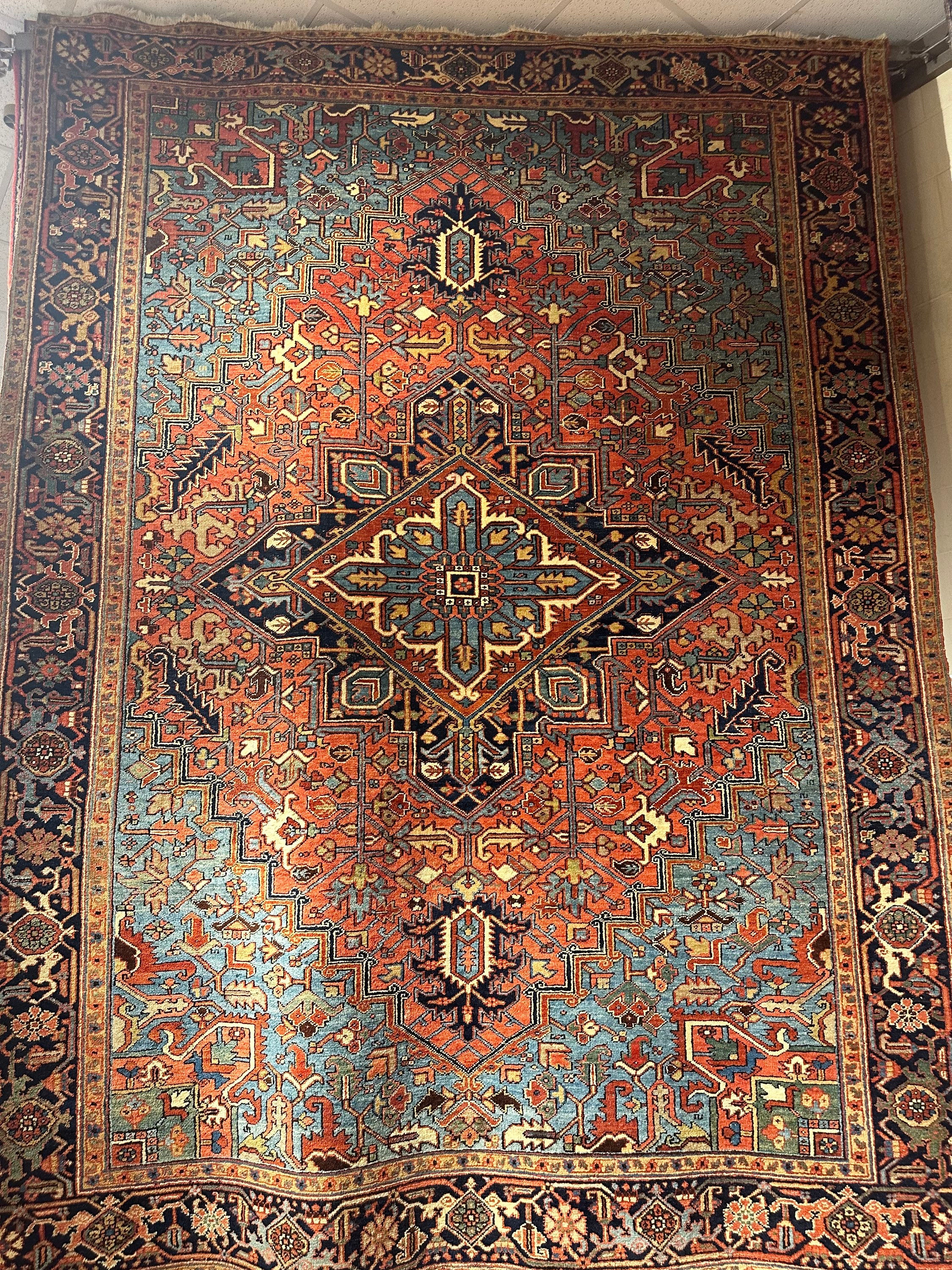 8’8”X11’4” Antique Persian Heriz