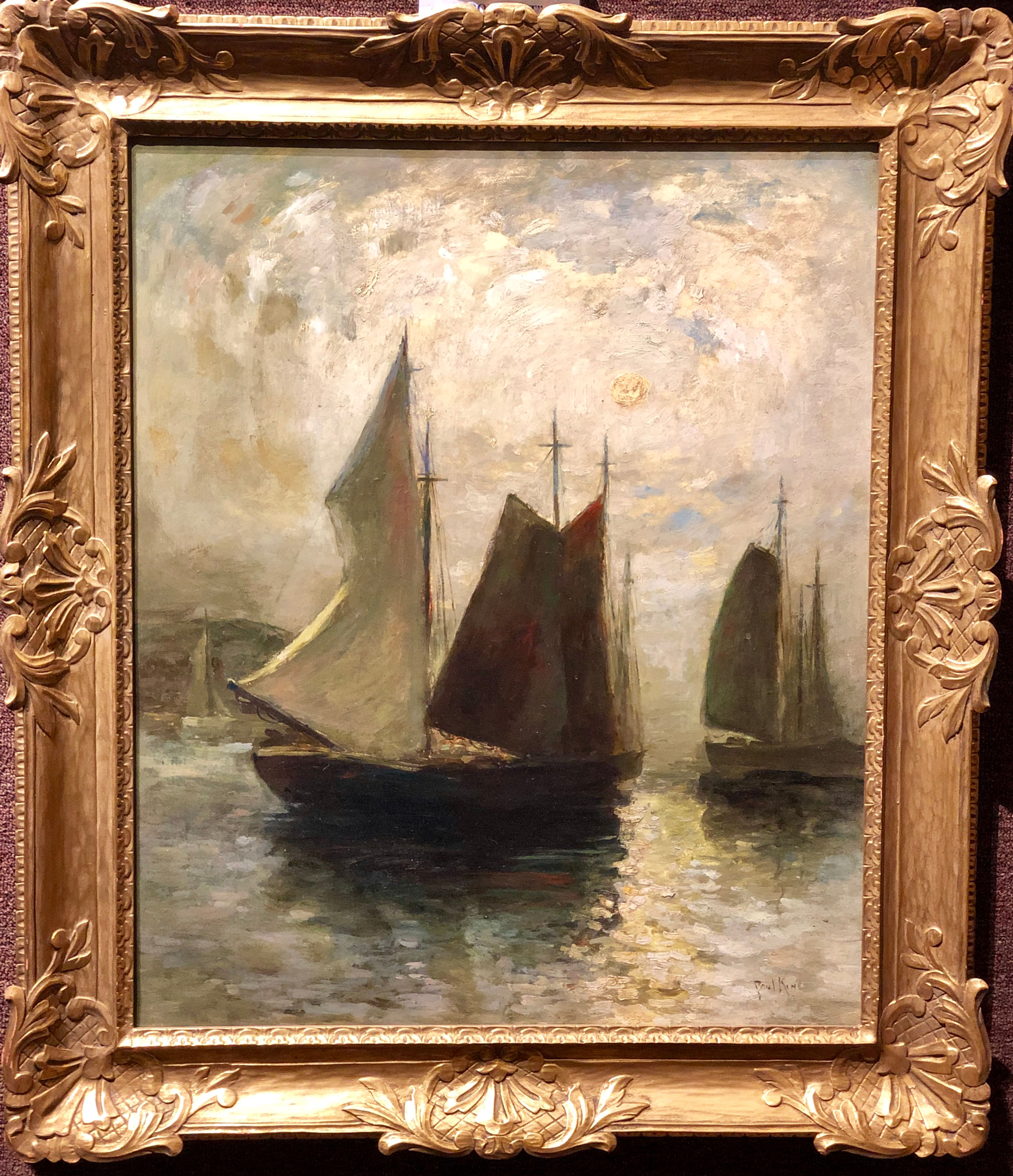 *SOLD* Sailboats in the Moonlight By: Paul King