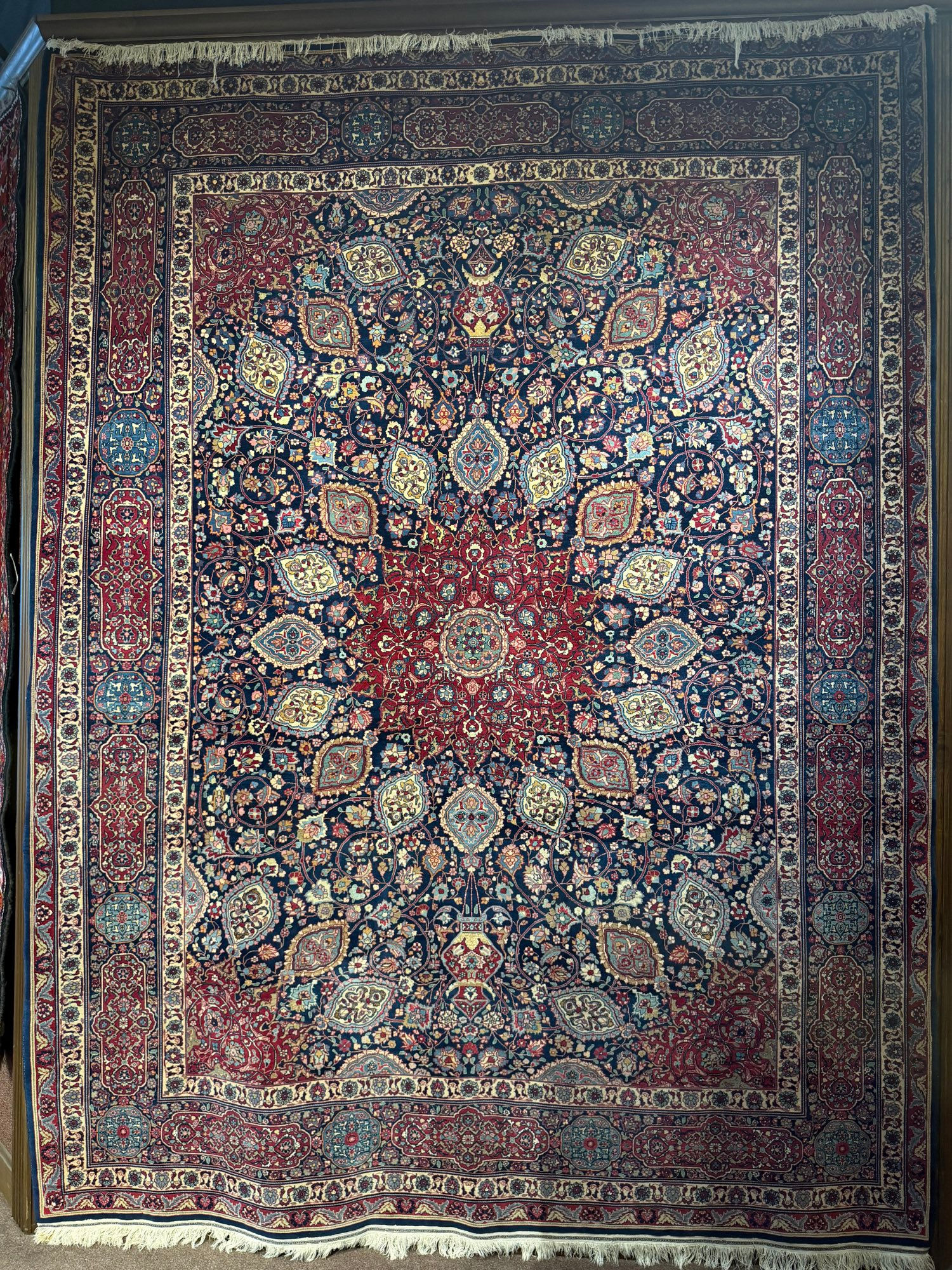 8’10”X11’8” Antique Persian Dabir Keshan