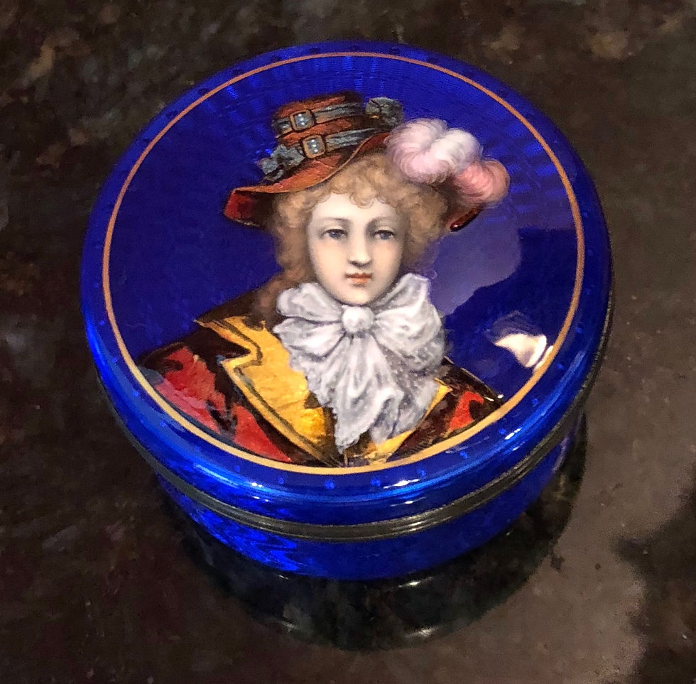 French Antique Translucent Enamel Snuff Box