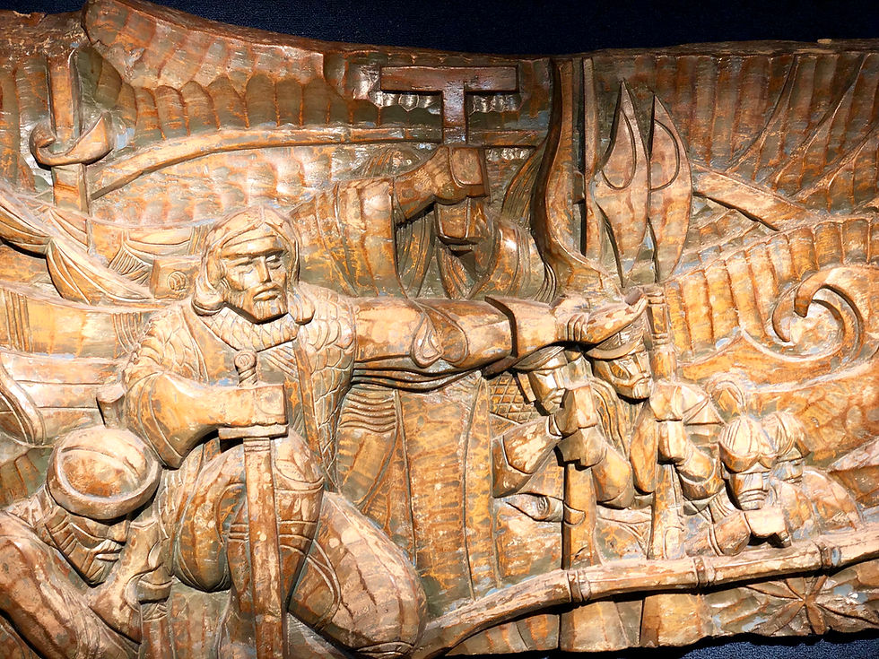 Thumbnail: Massive Wood Carving of Christopher Columbus, 19th Century, Italian