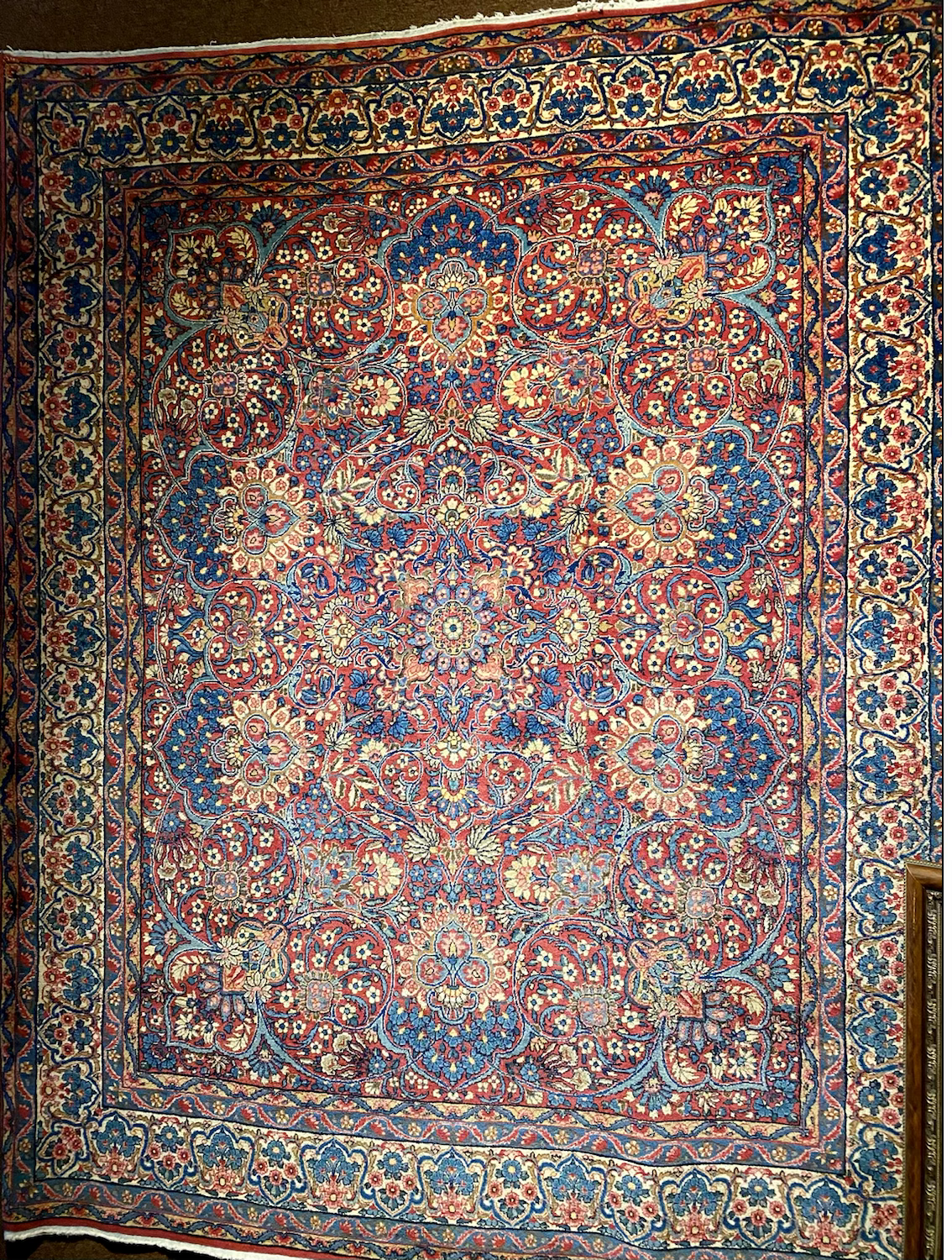 7’10”X9’8” Antique Persian Lavar Kerman 