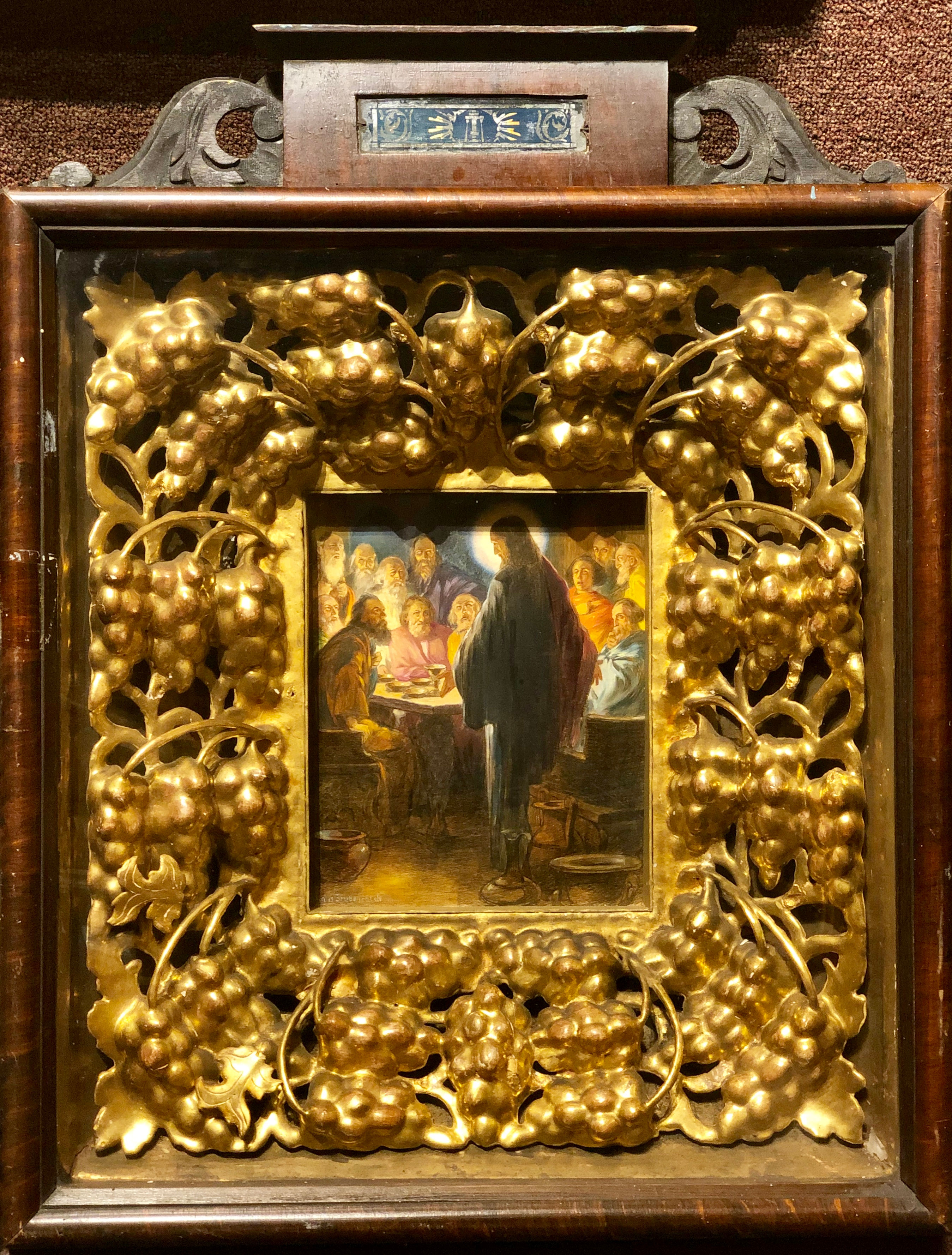 Antique Russian Frame in Shadowbox, Very Elaborate