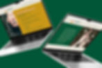 Zwei aufgeklappte Laptops, die die Website der Psychotherapeutin Nadine Allen zeigen.