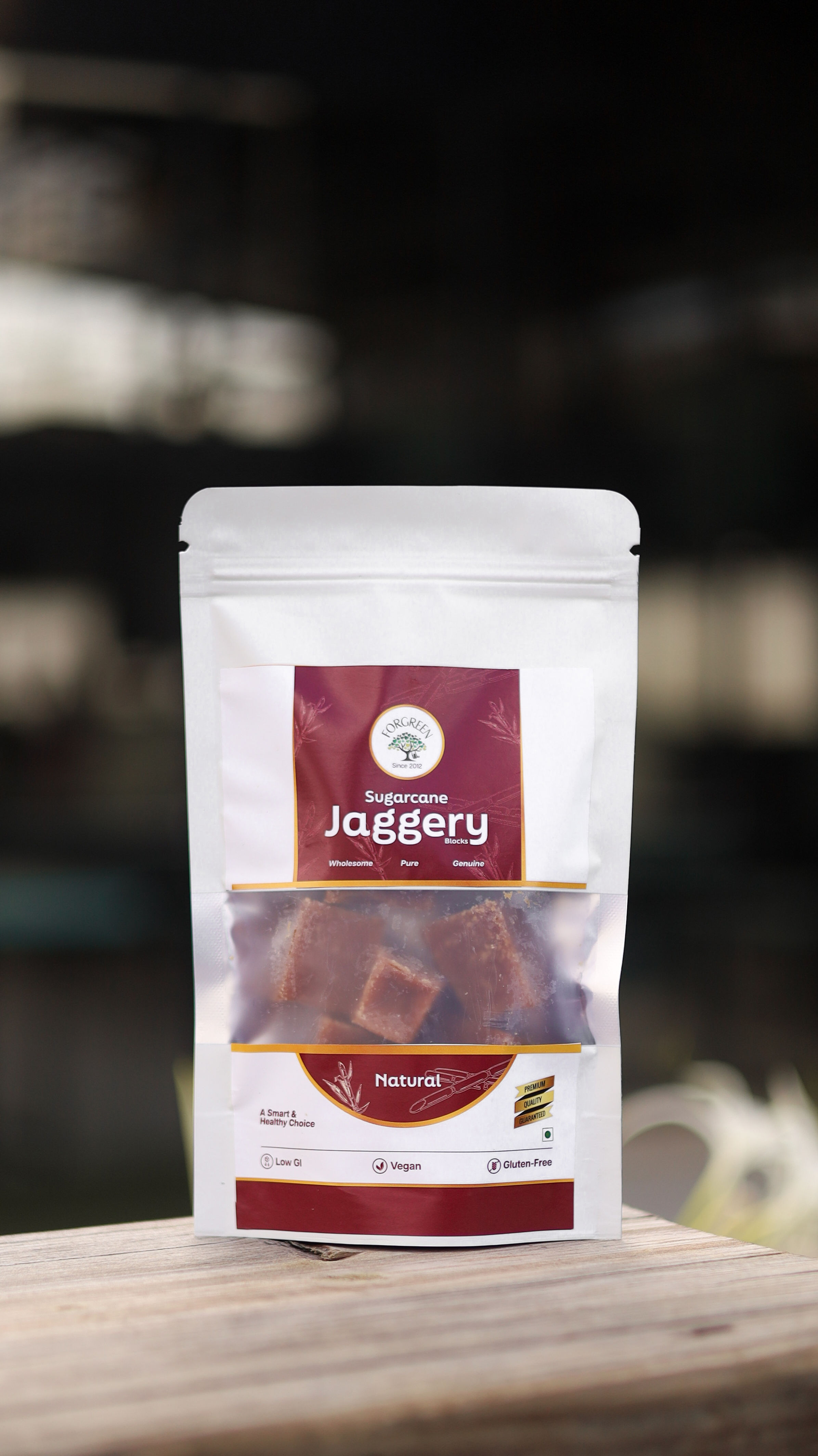 Forgreen Natural Sugarcane Jaggery 20g Cubes, 500gm