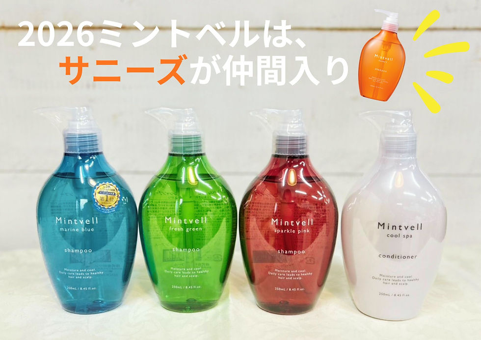 2026ミントベル4種類のシャンプーとコンディショナー