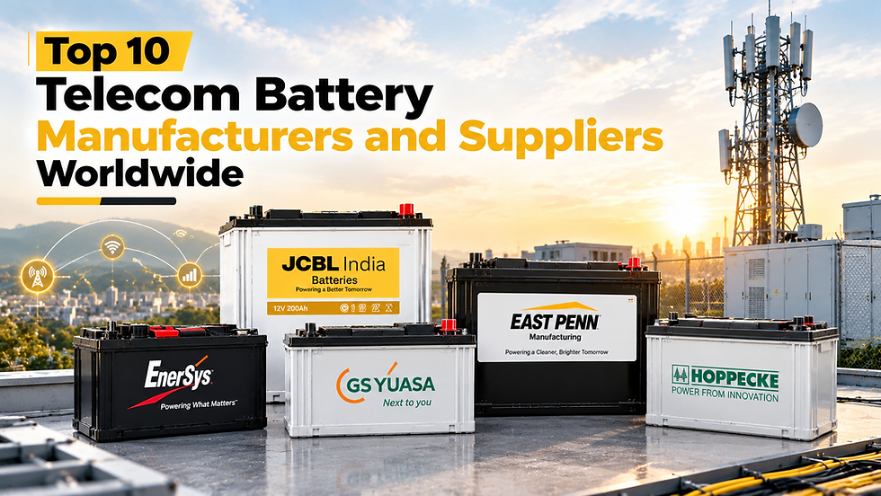 Top 10 Telecom Battery Manufacturers and Suppliers Worldwide