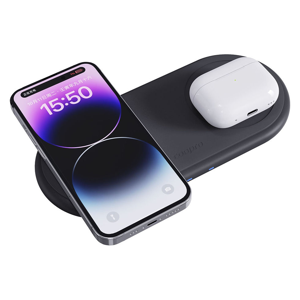 Thumbnail: COSPRO 2-in-1 Electric Salt and Pepper Grinder with Double Wireless Charger (SPL