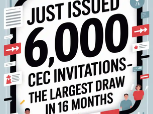 IRCC Issues 6,000 CEC Invitations — What This Means for You IRCC has just conducted its largest Canadian Experience Class (CEC) draw in more than 16 months, inviting 6,000 candidates to apply for permanent residency. Visit Us at www.cnapcanada.ca