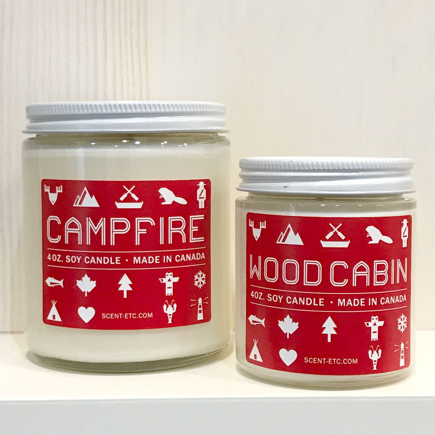 Campfire Wood Cabin candles