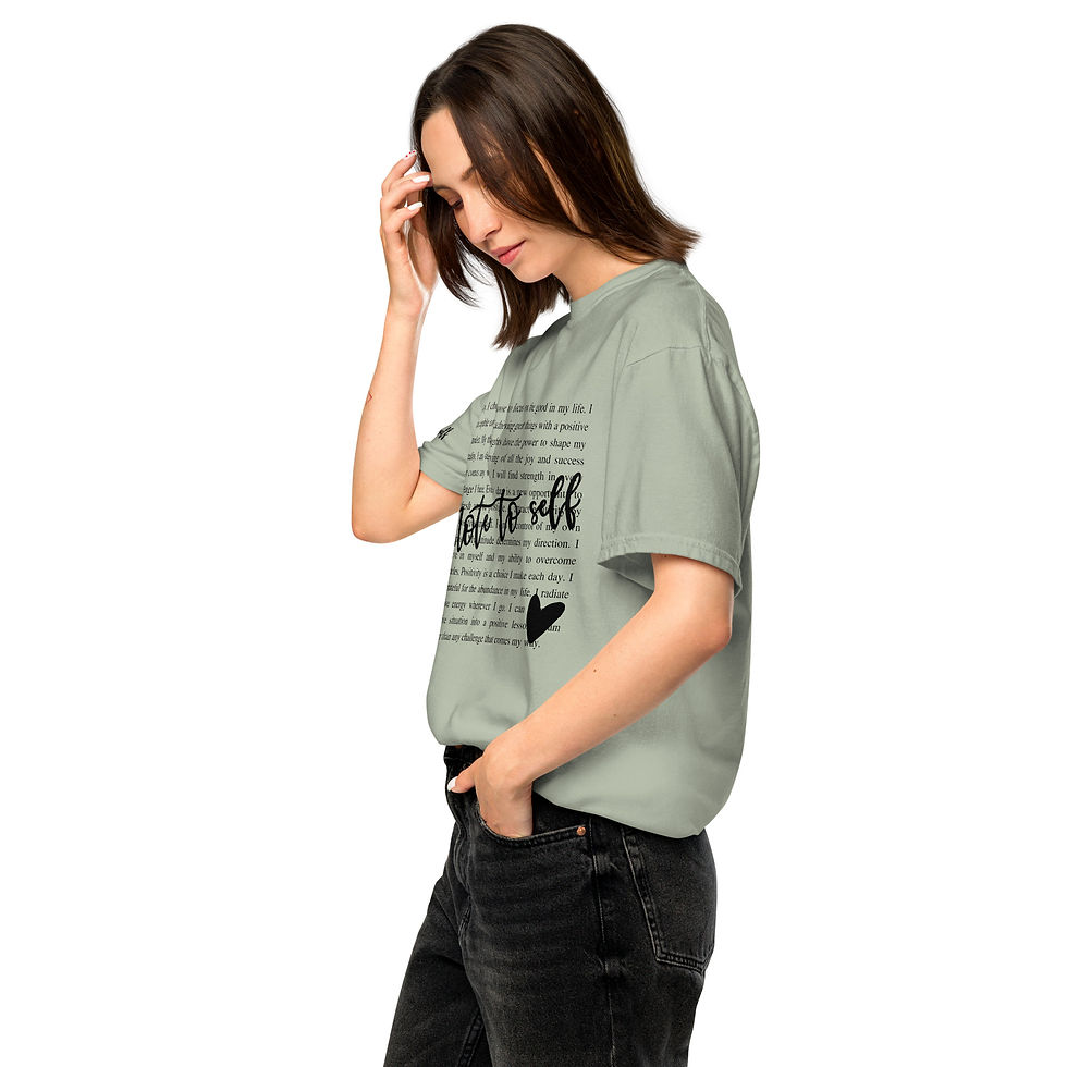 Thumbnail: Note to Self Unisex garment-dyed heavyweight t-shirt