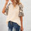 Thumbnail: Womens Leopard Print Sleeve Top