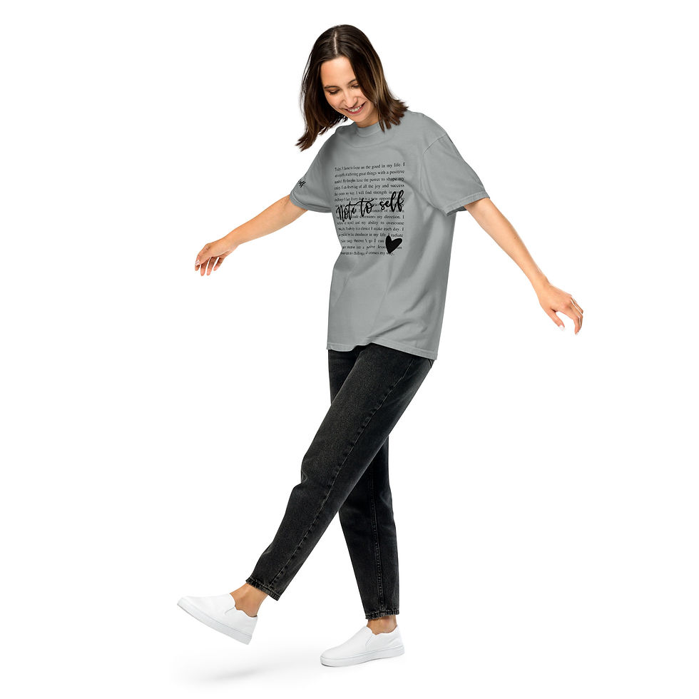 Thumbnail: Note to Self Unisex garment-dyed heavyweight t-shirt