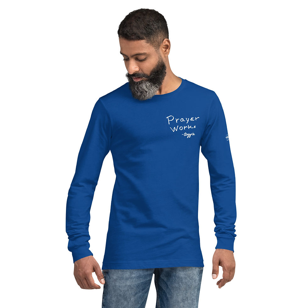 Thumbnail: "Prayer Works" Unisex Long Sleeve Tee