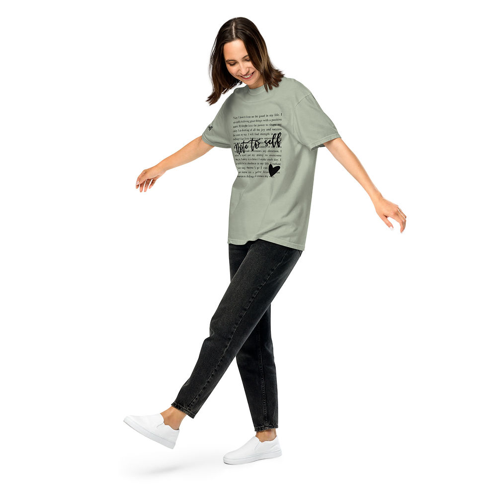 Thumbnail: Note to Self Unisex garment-dyed heavyweight t-shirt