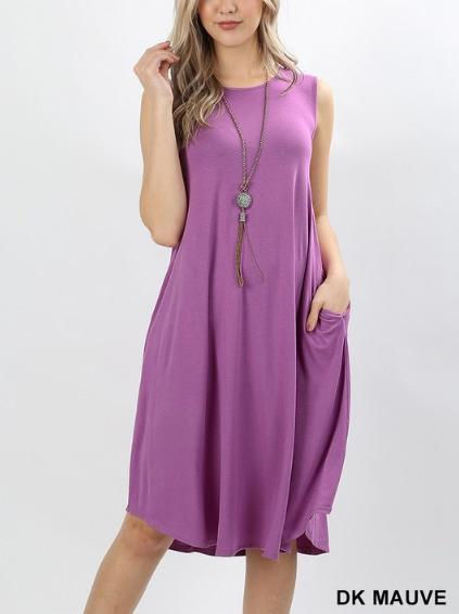 Thumbnail: Sleeveless Swing Pocket Dress