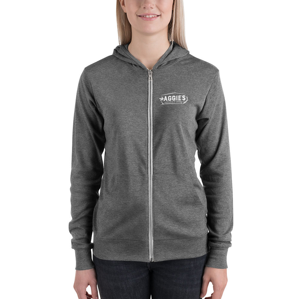 Aggie's Uncluttered Cottage Unisex zip hoodie
