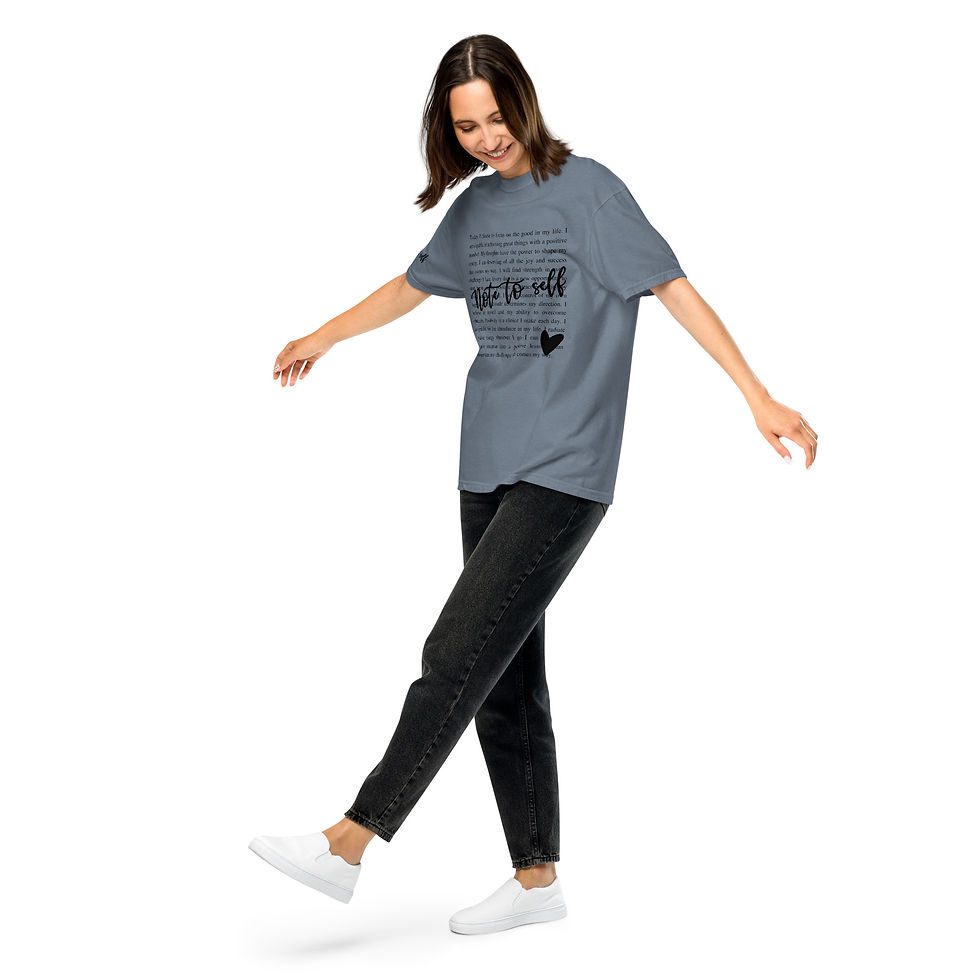Thumbnail: Note to Self Unisex garment-dyed heavyweight t-shirt