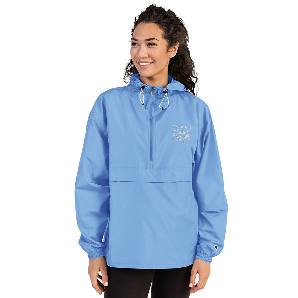Thumbnail: A little Country A Little Beachy Embroidered Champion Packable Jacket