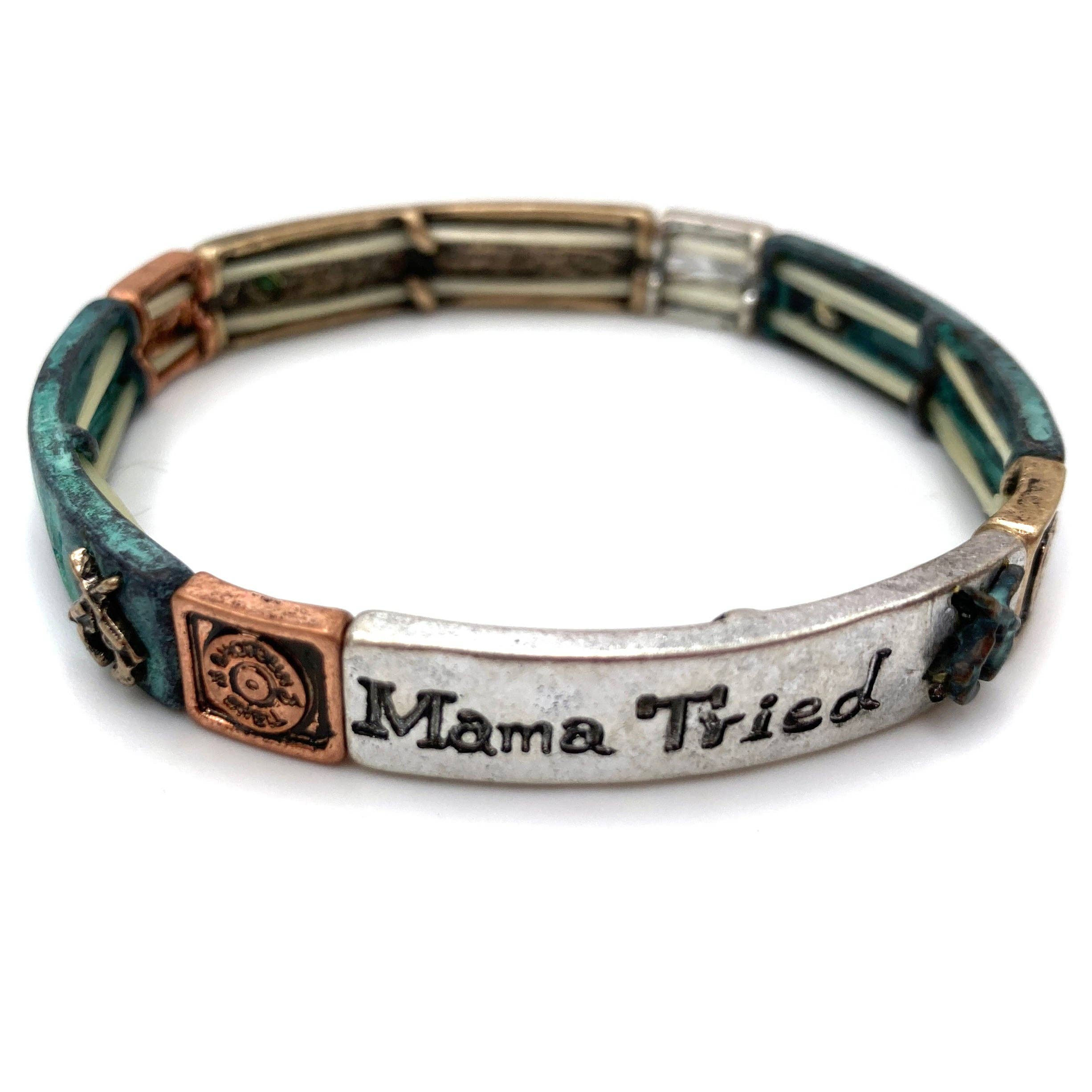 Lunar Deer - Mama Tried Shotgun Bullet Gun Stretch Bracelet: Patina
