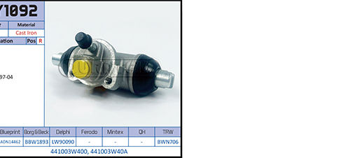 New to Range; Wheel Cylinders (April 2022)