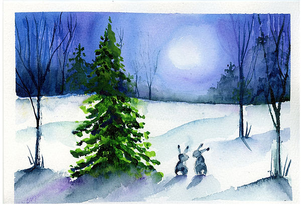 Watercolour winter moonlit landscape workshop Step 4.jpg