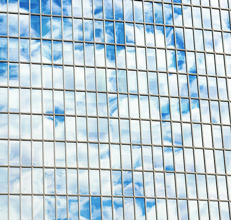 Clouds Reflected on Windows