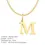 Thumbnail: eManco Trendy New Flat Snake Chain Initial Necklace
