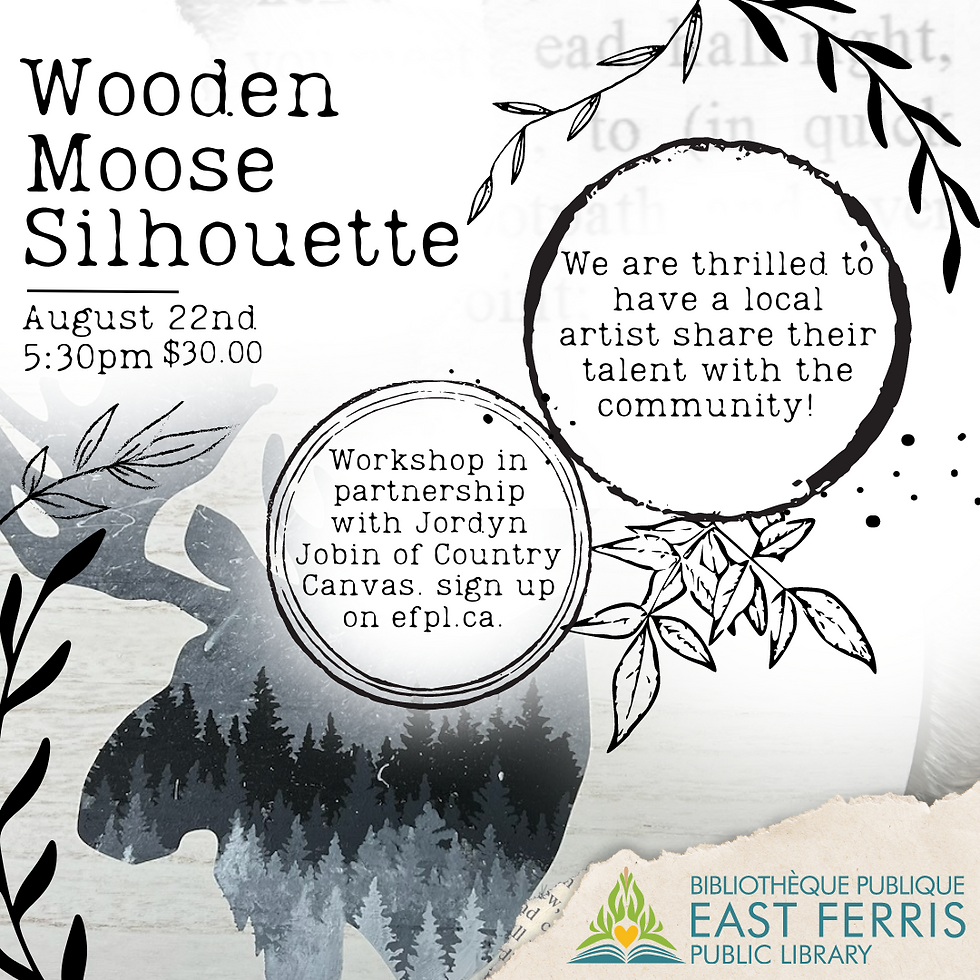 Wooden Moose Silhouette Painting