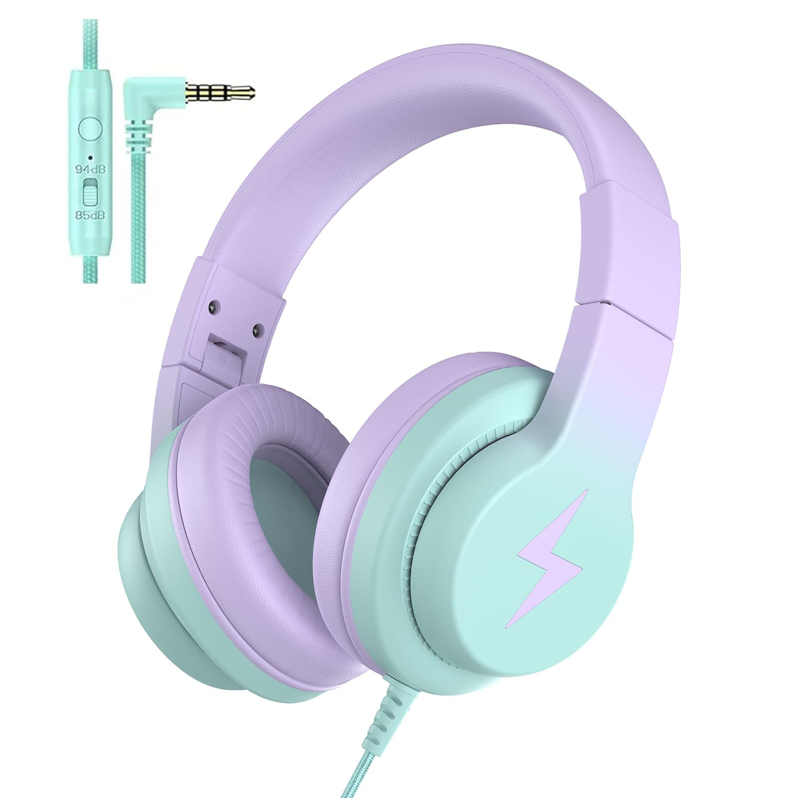 Candy Bila Kids Headphones Wired Headphones for Kids Over Ear with Microphone 85