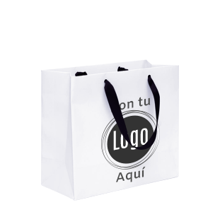 Bolsas Publicitarias bond asa cinta satinada 2cm