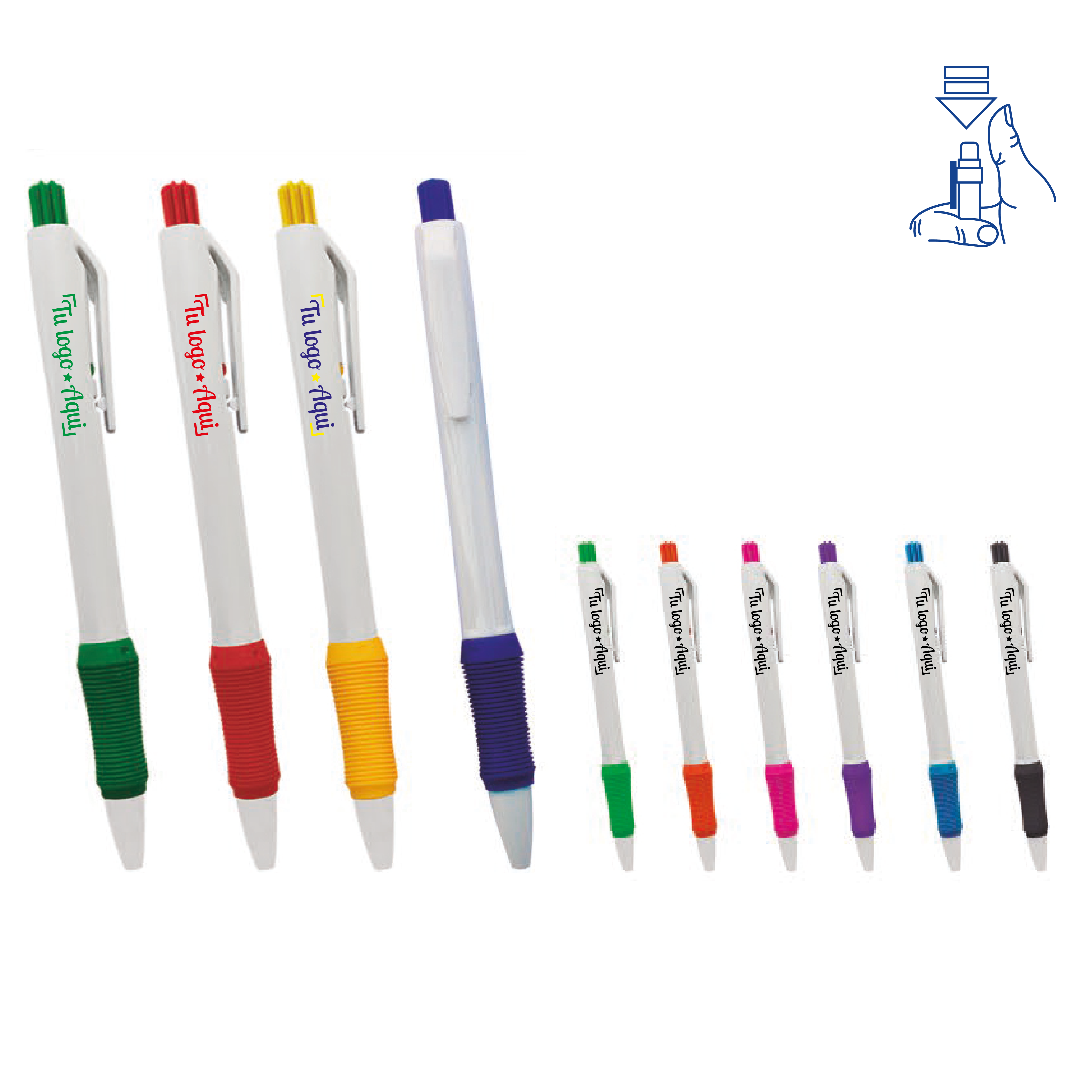 Lapiceros barril PVC LP 8402 W