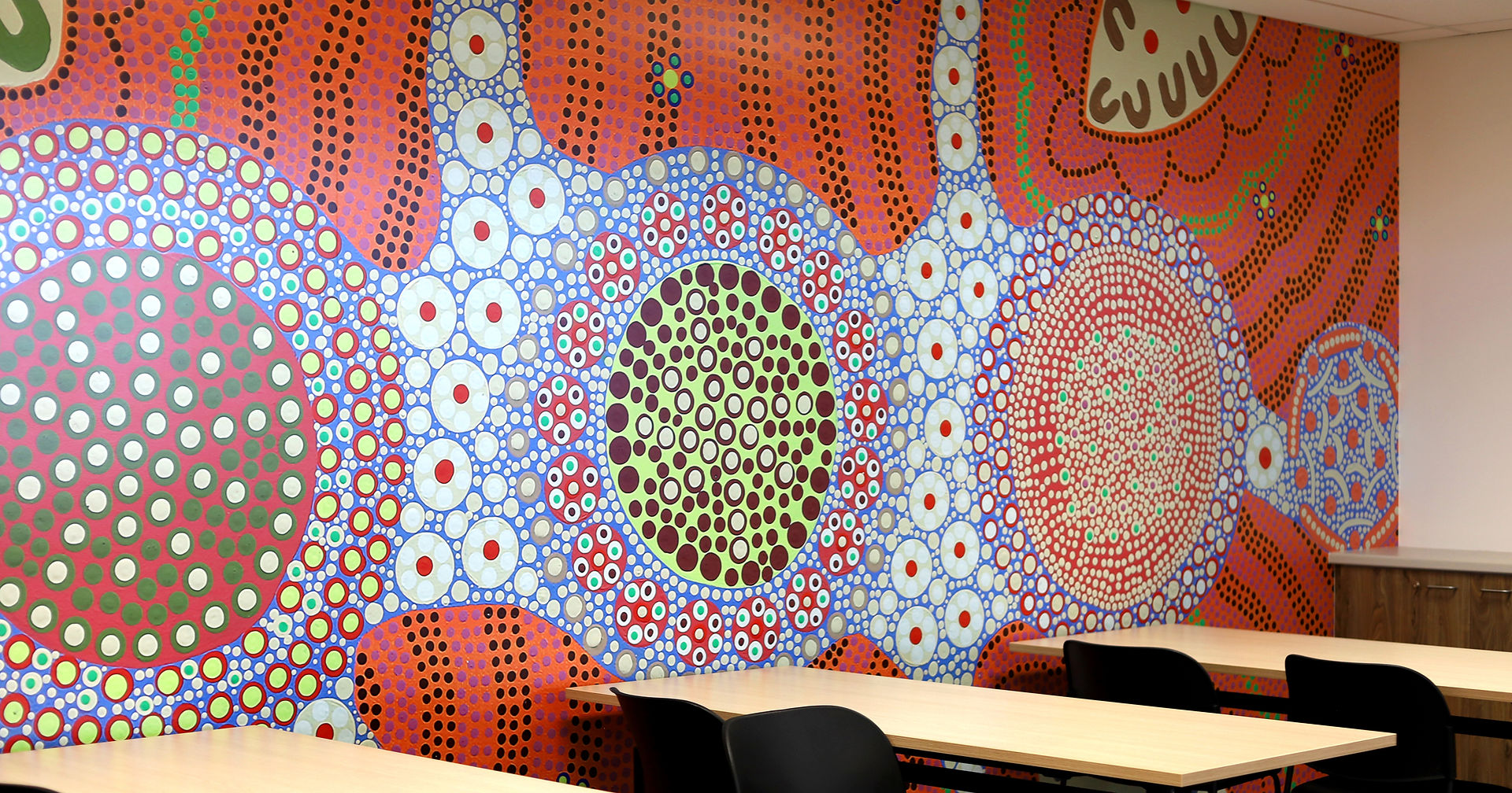 JCB CEA Indigenous Wallpaper Artwork signage the vision group