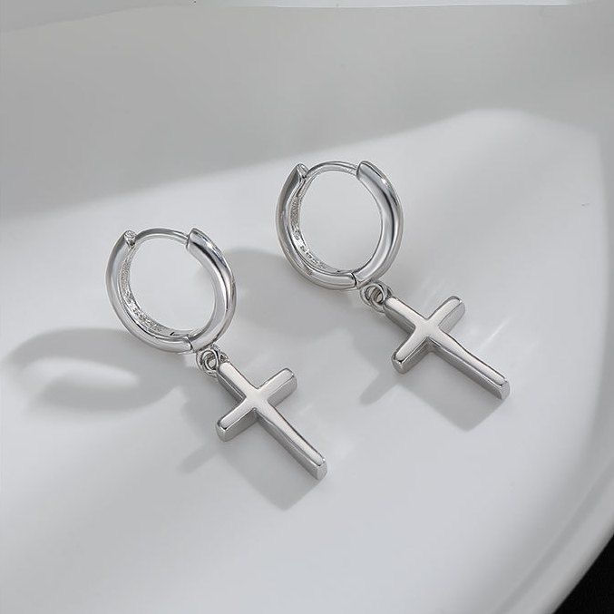 縮圖：十字架耳环 Christian Cross Earrings
