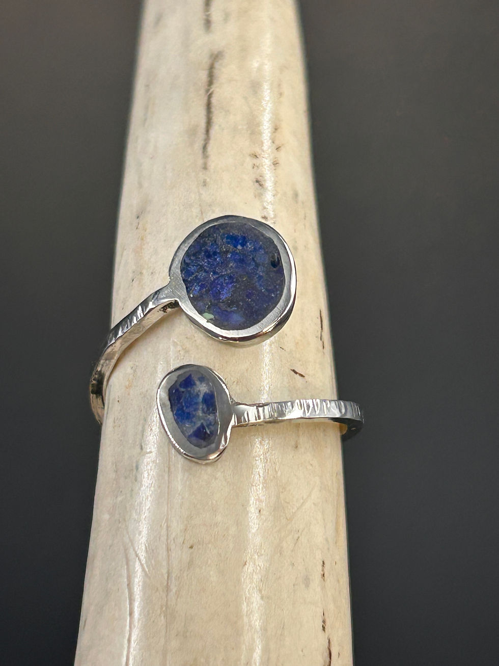 Thumbnail: Silver Adjustable Rings with various inlays or 
